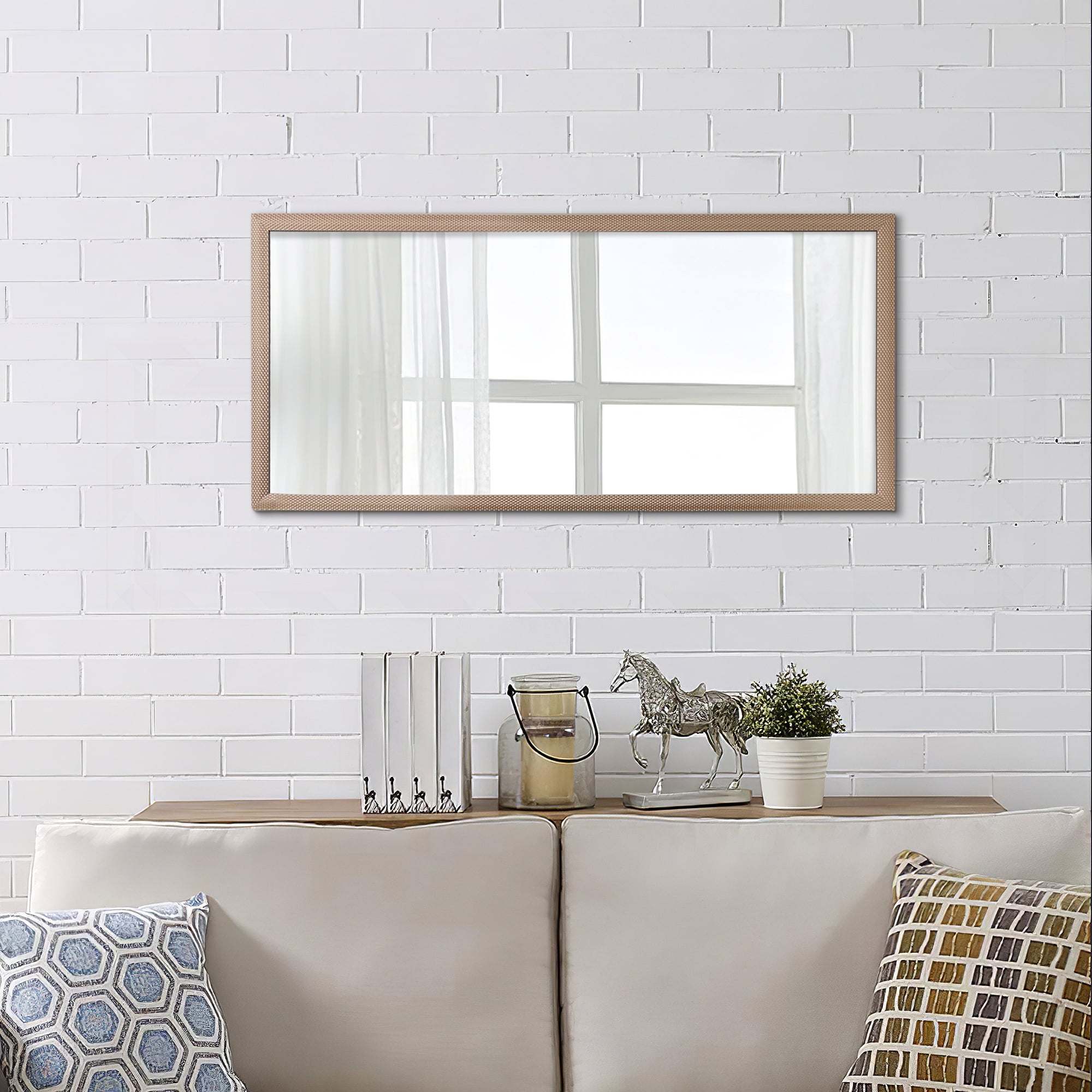 43"*16" Full Length Body Dressing Mirror Hanging Mirror for Bathroom Gold