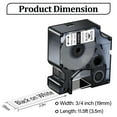 thumbnail image 3 of GREENCYCLE 3PK Industrial Flexible Nylon Label Tape Compatible for Dymo 18489 Black on White Rhino 4200 5000 5200 6000 3M PL300 Label Printer (3/4" 19mm x 11.5ft 3.5m), 3 of 7