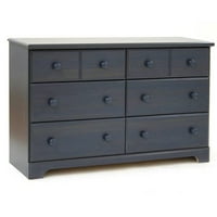 South Shore Summer Breeze 6-Drawer Double Dresser, Blueberry