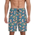 thumbnail image 2 of Picia Corgi with Flowers Pajama Shorts for Men, Men's Pajama Bottoms, Sleepwear,Short Pajama Pants-Small, 2 of 9