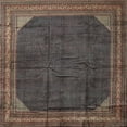 thumbnail image 1 of Ahgly Company Machine Washable Indoor Square Traditional Burgundy Brown Area Rugs, 6' Square, 1 of 7