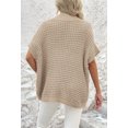thumbnail image 6 of Pink Queen 2025 Oversized Mock Neck Short Sleeve Knit Sweater Pullover-Soft Comfortable for Women S-XL, 6 of 7