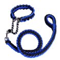 thumbnail image 1 of Dog Collar And Leash Set, Rope Dog Leash And Dog Training Collar For Small Medium Large Dogs Blue Black M, 1 of 5