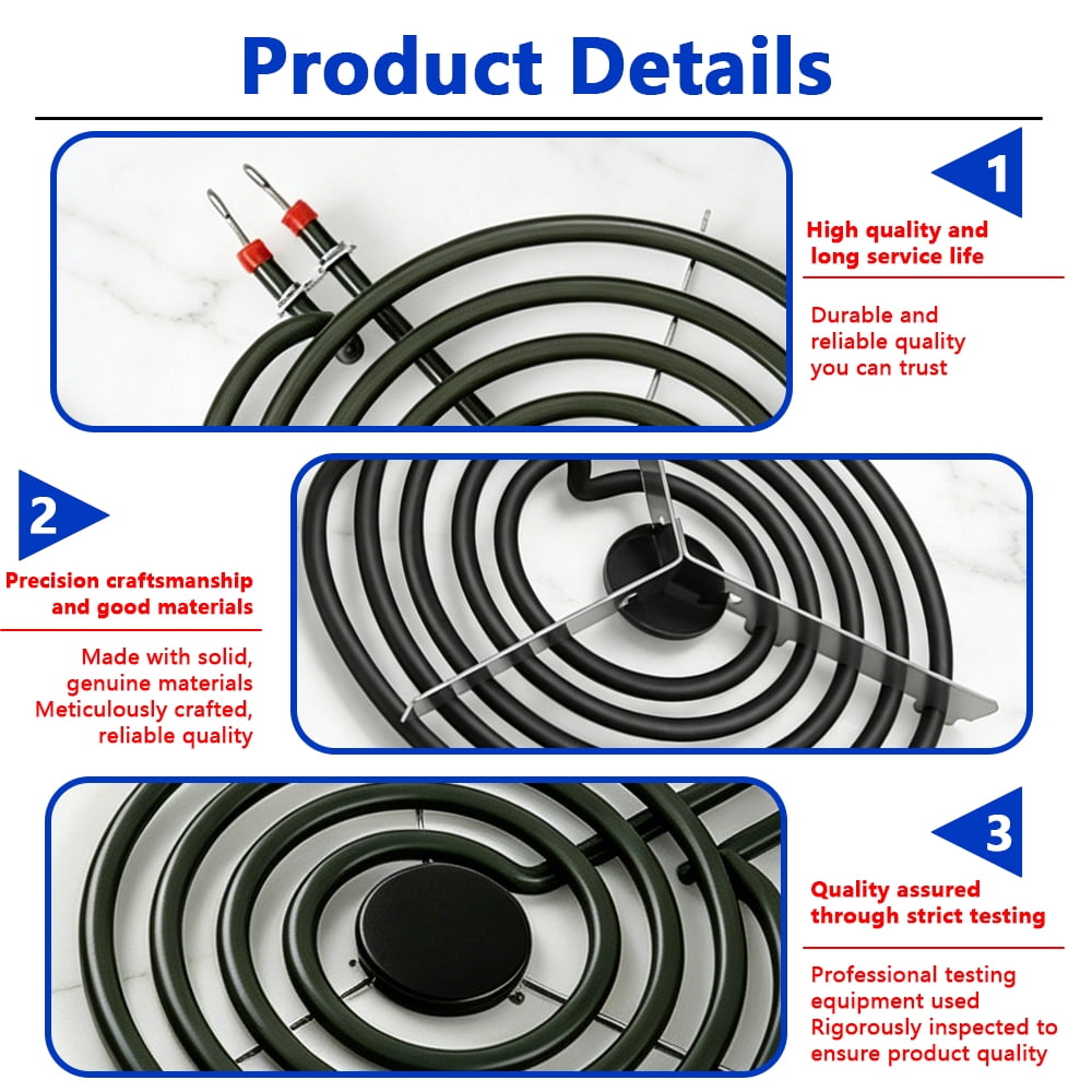 Arcticwind MP15YA*3+ MP21YA*1 Electric Range Burner Element Set, 2x6" 1500W & 2x8" 2100W 230V Coils, Replacement for Maytag, Whirlpool, Kenmore, Amana, Norge Stoves (Fits # 484782, 5304431014, SU204)