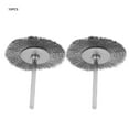 thumbnail image 2 of 10 Pcs Brosse à Roue en Fil, Brosse à Roue en Fil d'Acier Fin de 1,5 Pouces/1 Pouce pour Perceuse, Tige Ronde de 1/8 Pouce, 2 of 8