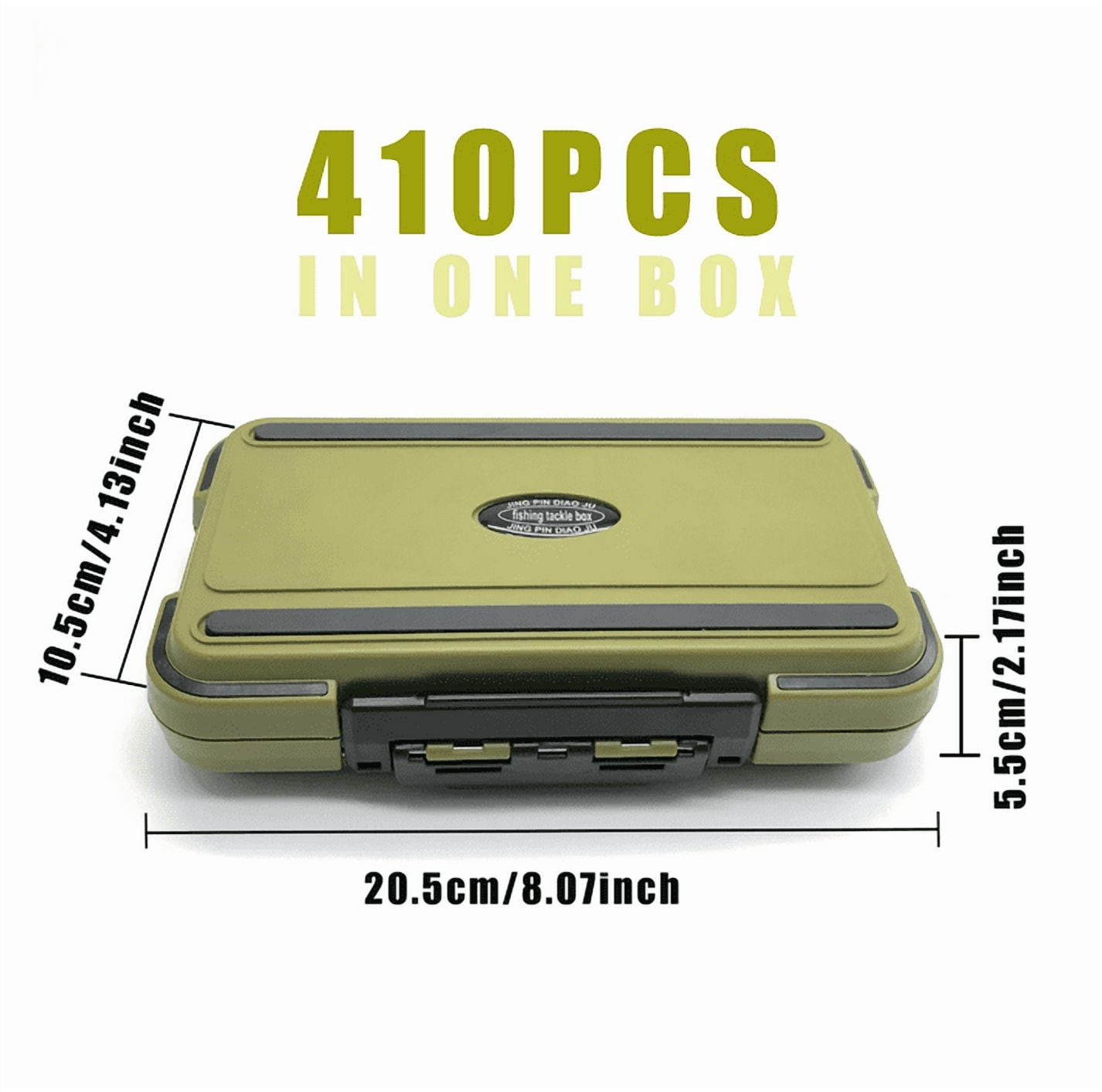 Arcticwind Fishing Accessories Kit, 410 PCS Hooks, Weights, Sinkers, Swivels, Snaps, Beads, Bobber Stops, for Saltwater & Freshwater Fishing, Tackle Box Included