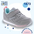 thumbnail image 3 of Zapatos TSUKIHOSHI Racer para bebés y niños pequeños, gris/rosa, 3.5 bebés, 3 of 6