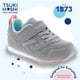 thumbnail image 3 of Zapatos TSUKIHOSHI Racer para bebés y niños pequeños, gris/rosa, 3.5 bebés, 3 of 6