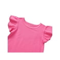 thumbnail image 3 of FOCUSNORM  Baby Girls 2PCS Outfit Set Fly Sleeve Tops + Floral Print Shorts Set, 3 of 10
