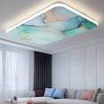 thumbnail image 2 of Teal Magnetic Fluorescent Light Covers for Ceiling Lights 2 x 4 Feet, Modern Marble Ink Painting Abstract Art Office Classroom Kitchen Drop Ceiling Light Covers Lighting Filters Shade Panel 1 Pack, 2 of 9