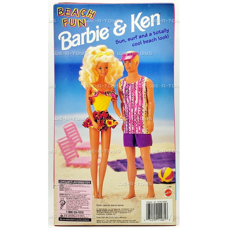 Beach Fun Barbie and Ken Doll Giftset Special Edition 1993 Mattel
