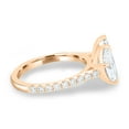 thumbnail image 5 of ESTE ORIGIN 2Ct Pear & 2Ct Marquise Lab Diamond Toi Et Moi Ring – 5 Claw Pavé Cathedral Band in 14K Rose Gold for Women, 5 of 8
