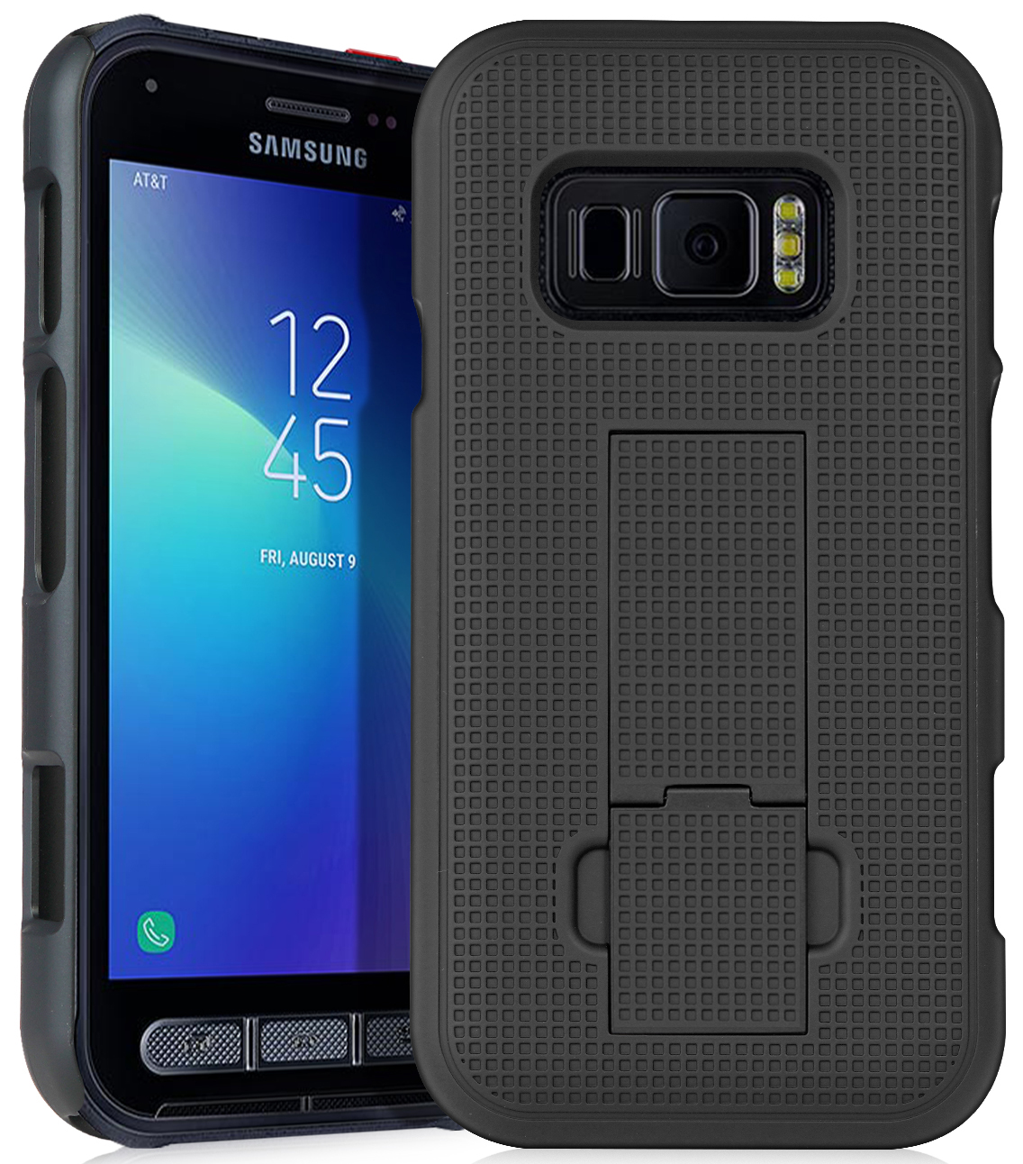 Case For Galaxy Xcover Fieldpro Nakedcellphone Slim Ribbed Rubberized Hard Shell Cover With Kickstand For Samsung Galaxy Xcover Fieldpro Sm G889a Walmart Com Walmart Com