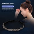 thumbnail image 4 of Diademas con diamantes de imitación ajustables, plisadas gruesas, accesorios de moda para el cabello, aros, diademas, tocados para mujeres y Ropa, zapatos y accesorios Miscelánea color acero Minnieouse AP010737-05, 4 of 6