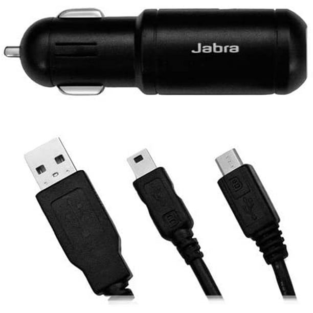 Ga trouwen kort Kapel Jabra Charging Kit, Jabra Car Charger 5V DC 750mA with Micro USB Cable -  Black - Walmart.com