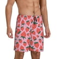 thumbnail image 2 of Sikiie Cartoon Strawberry Mens Pajama Shorts, Lightweight Lounge Pant with Pockets Soft Sleep Pj Shorts for MenXX-Large, 2 of 6