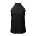 thumbnail image 4 of Babysbule Womens Tank Tops Clearance Fashion Woman Solid Halter Sleeveless Lace Hollow Out Tank Tops T-shirt Blouse, 4 of 8