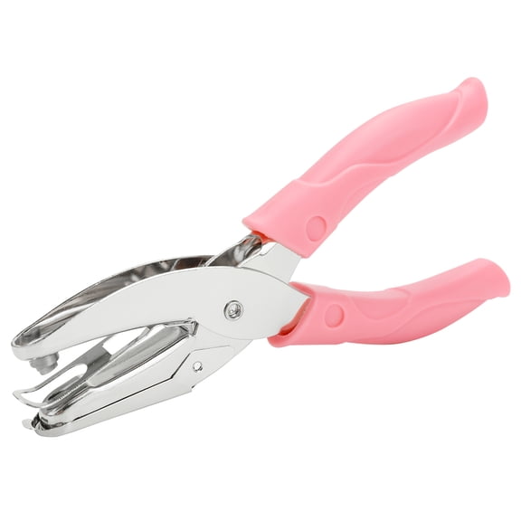Suodoka Handheld One-Hole Punch Single Hole Puncher Heavy Duty 8 Sheet Capacity for Binder Notebook Craft Paper Greeting Cards Scrapbook (6.3 inches / 16 cm) - Medium Circle 3mm