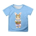 thumbnail image 4 of Boys Tshirts Girls Easter Shirt Short Sleeve Crewneck Cute Bunny Print Funny Graphic Tee Kids Clothes for Kids 8-9 Years, 4 of 4