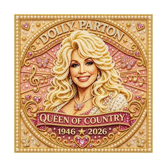 Dolly Pearl Diamond Art, Country Music Themed Pearl Art Kits For Adults, Collectible Memorial DIY Craft Set, Sparkling Bead Painting For Home Wall Display And Meaningful Gifting