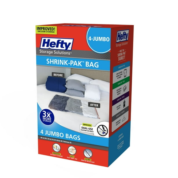 Hefty SHRINKPAK 4 Jumbo Vacuum Storage Bags