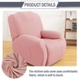 thumbnail image 4 of Rosnek Stretch Recliner Slipcover with Pockets Furniture Chair Cover, Pink (4 Pieces), 4 of 8