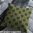 thumbnail image 2 of Feelyou Abstract Checkered Fabric by the Yard 2 Yards, Square Geometric Room Decor Fabric by the Yard, Yellow Green Buffao Fabric for Sewing, Super Cozy Room Decor, 2 of 6