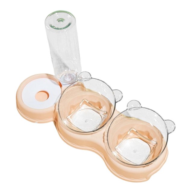 Cuencos 3 en 1 para perros y gatos, platos para perros pequeños o medianos, gatos y cachorros. Rosa