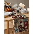 thumbnail image 6 of nqOlkjepod Texas Star Vintage Table Runner 72 Inches Long Farmhouse Dress Scarves, Country Star Western Cowboy Dining Tablerunner for Coffee Table/Kitchen Island/Party Décor, 16" x 72", 6 of 8