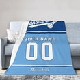 thumbnail image 4 of Custom Baseball City Plush Throw Blanket Personalized Any Name and Number for Men Women Youth Gift, 4 of 6