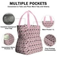 thumbnail image 3 of French Bulldog Cute Bone Paw Print Drawstring Lunch Bag Women - Drawstring Lunch Bag Insulated for Work Office - Stain-Resistant Large Lunchbags for Women with Multi-Pockets, 3 of 6