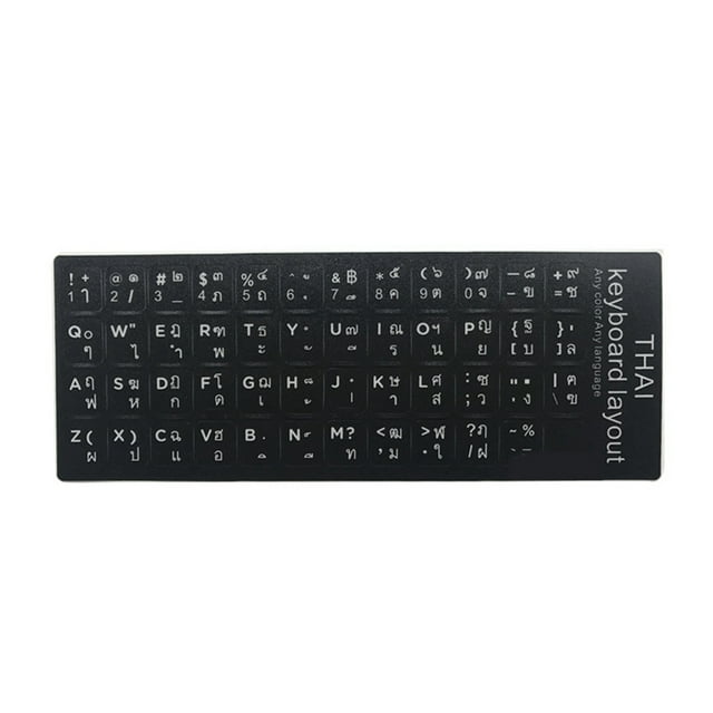 Stickers Thai Keyboard Stickers 15.6in Wear PVC Frosted Texture Durable Computer Keyboard Skins for Thai Laptop