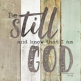 thumbnail image 2 of Gango Home Decor Country-Rustic Be Still & Know that I Am God & Trust in the Lord; Two 12x12in Art Prints in Gold Trim Brown Frames, 2 of 5