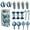Blue, variant on 15 Pcs Christmas Tree Ornaments, Boriyuan Hanging Candy Cane Decorations Swirl Lollipop Christmas Ball Ornaments with Rope for Home Xmas Tree Party Holiday Decor Kids Gift (Silver)