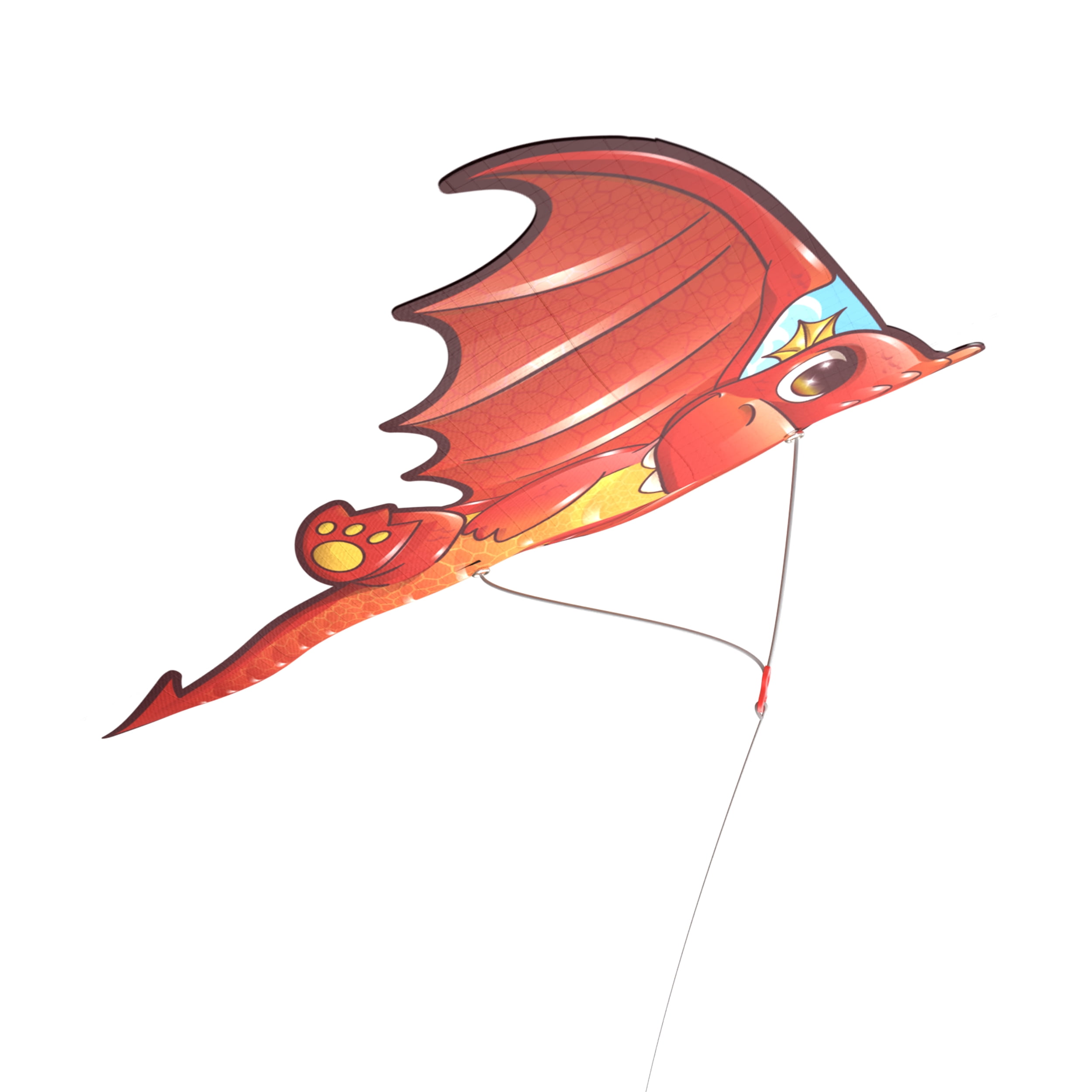 Eolo Kites Ready 2 Fly Pop up 23" Mini Kite, Dragon. Reusable Tote Included for Kids Ages 5+