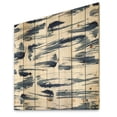 thumbnail image 2 of Designart 'Blue Abstract Aquatic Texture' Modern Print on Natural Pine Wood, 2 of 5