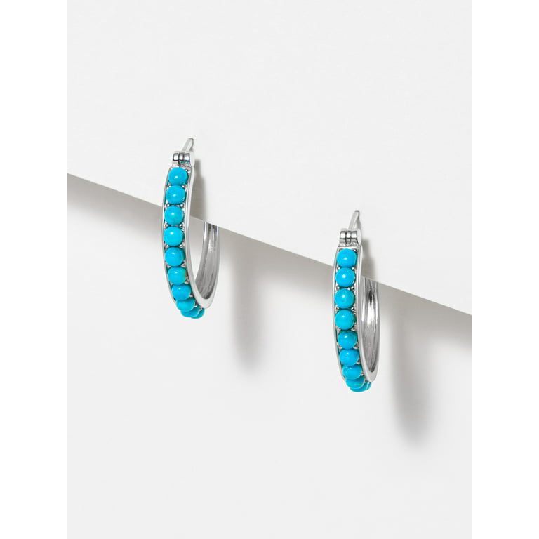 Faceted Turquoise Post Earrings