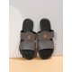 thumbnail image 4 of opean And American New Style Women's Summer Flat Sandals With Large Flower Buckle For Plus Size, 4 of 4