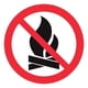 thumbnail image 1 of Señal prohibitiva: "No hacer fogatas" en color blanco, negro y rojo. Plástico estireno calibre 40, para exteriores, 20 x 20 cm. Señalamiento, Cartel, Letrero cuadrado de cuidado del medio ambiente., 1 of 4