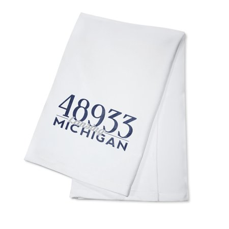 Lansing Michigan 48933 Zip Code Blue Lantern Press Artwork 100 Cotton Kitchen Towel Walmart Com
