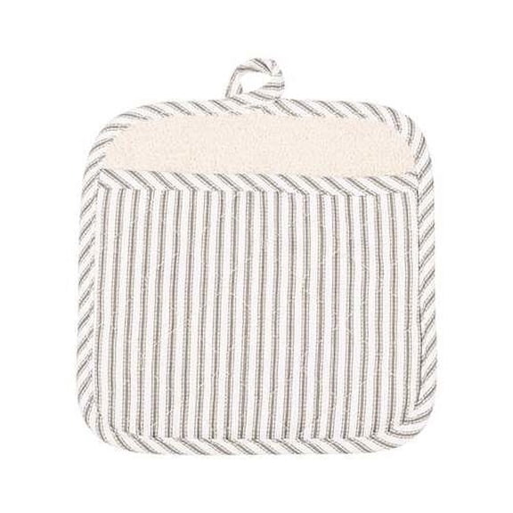 KAF Home Metro Stripe Pot Holder Mitt, Pewter
