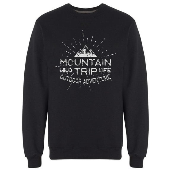 Hiking Mountain Trip Outdoor Sweatshirt Men -Image by Shutterstock, Male Small