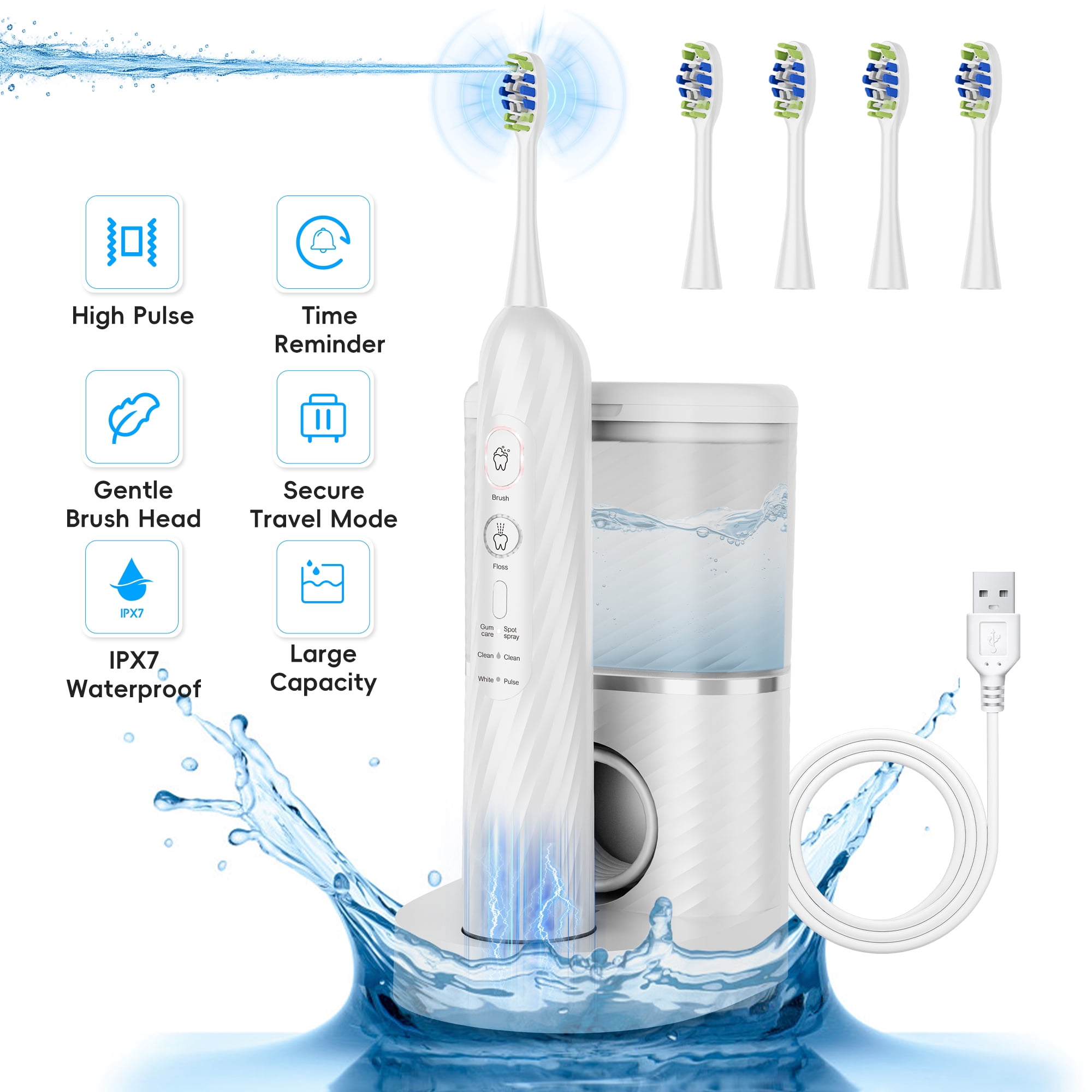 NICEBAY 2-in-1 Electric Toothbrush and Water Flosser Combo photo 1