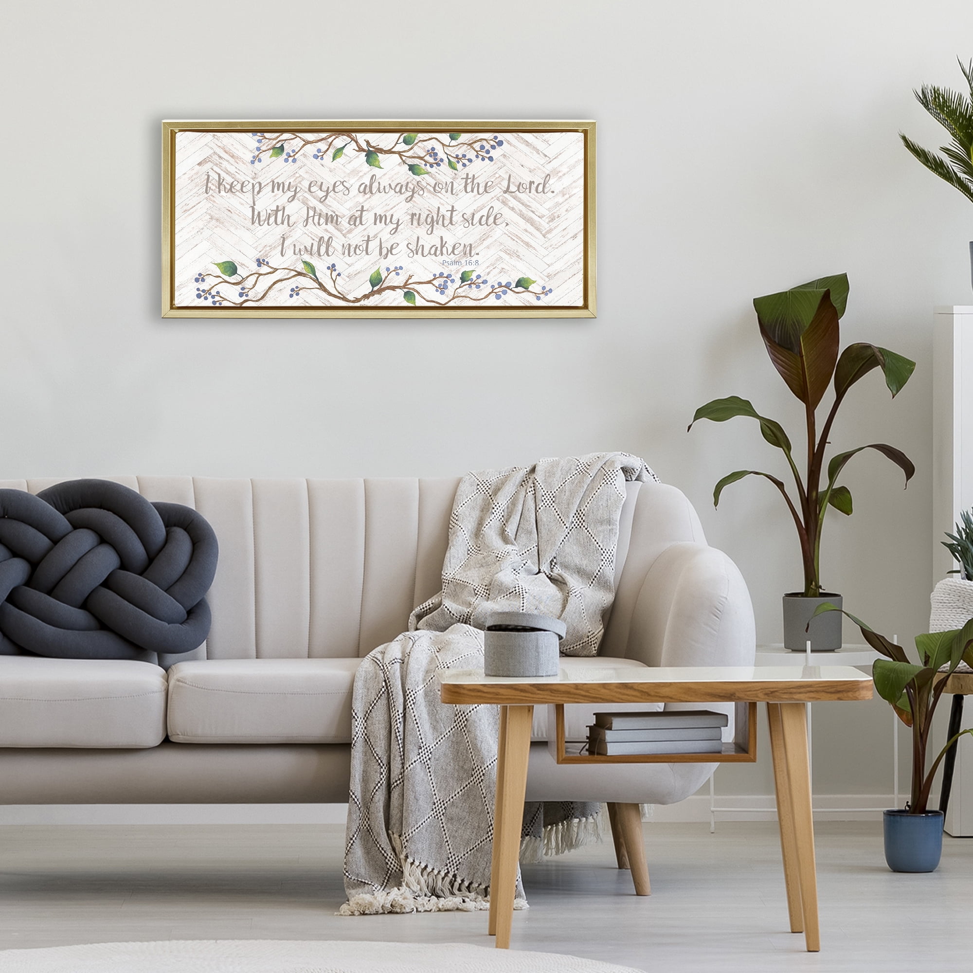 Stupell Industries Eyes On The Lord Gold Framed Floater Canvas Wall Art, design by Elizabeth Medley