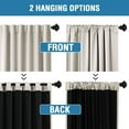 thumbnail image 3 of Turquoize Classic 100% Blackout Back Tab/Rod Pocket Curtains, Stone 52 x 63 , 2 Panels, 3 of 5