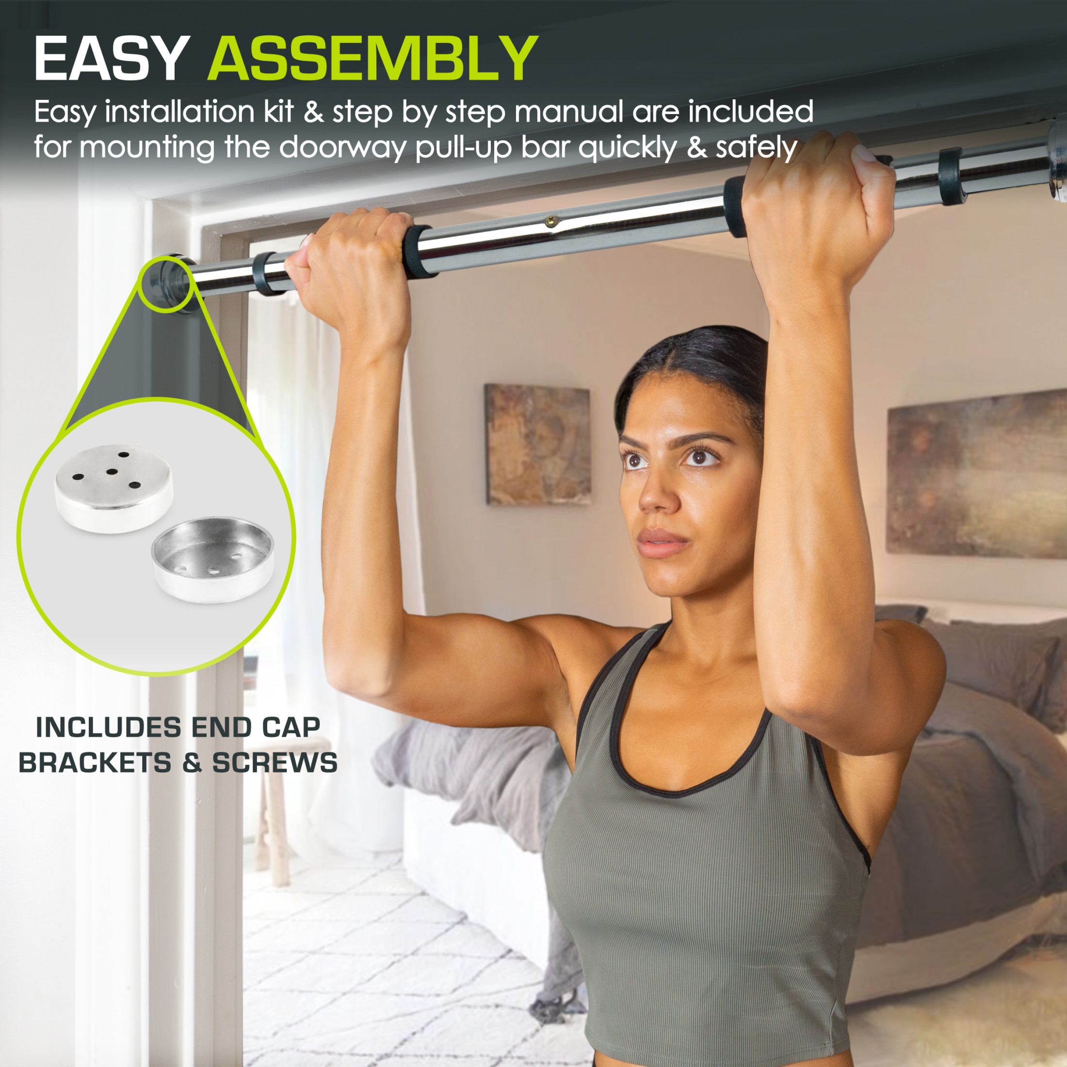 ProsourceFit Heavy Duty Doorway Mount Pull Up/Chin-Up Bar photo 2