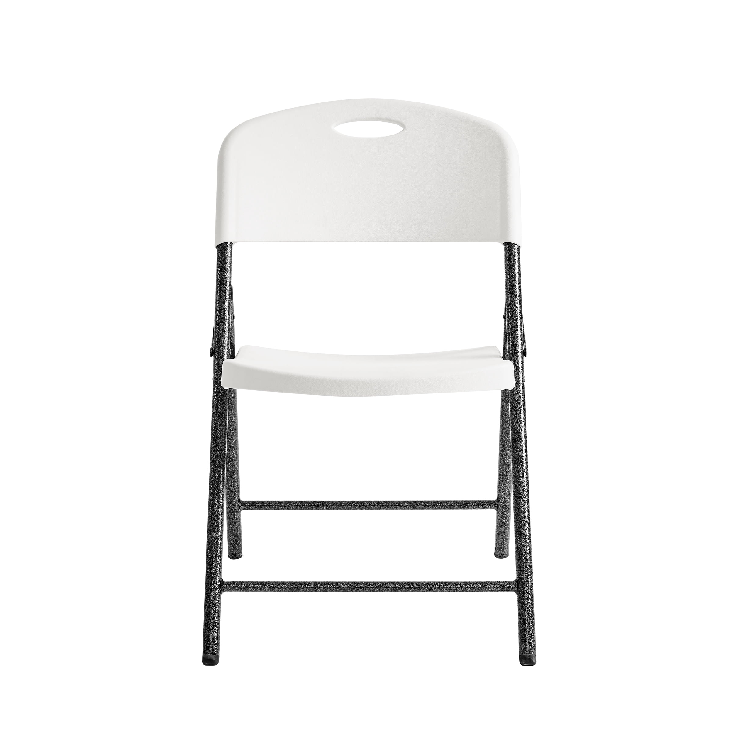 Mainstays Premium Heavy Duty Resin Folding Chair, White (Set of 4)
