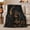 Moon Dachshund, variant on Long-Haired Black and Tan Dog with Flowers and Butterflies Flannel Blanket, Realistic Portrait for Adult Dog Lovers, Birthday Gift Throw Blanket for Living Room or Bedroom in Cream and Peach
