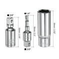 thumbnail image 2 of Uxcell 3/8" Drive 17mm Deep Socket Swivel Joints Hex Shank Impact Driver Adaptor Set, 2 of 7