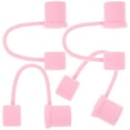 thumbnail image 6 of WEAVILUX Silicone Drinking Straw Tips Pink 4pcs, 6 of 7